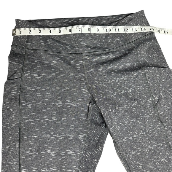 LUCY Women’s Crop Leggings SZ M Grey Stretch Pull On Athletic 21” inseam W/ PKTS - Picture 6 of 10